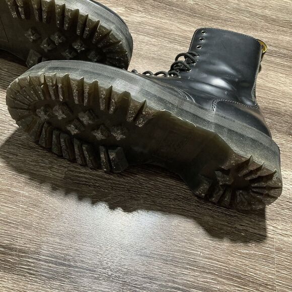 Dr. Martens Jadon Platform Black Leather Womens Boot Size 10 - Picture 3 of 13